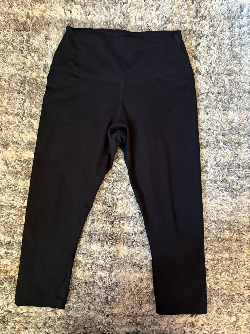Girls' Black High-Waist Performance Leggings